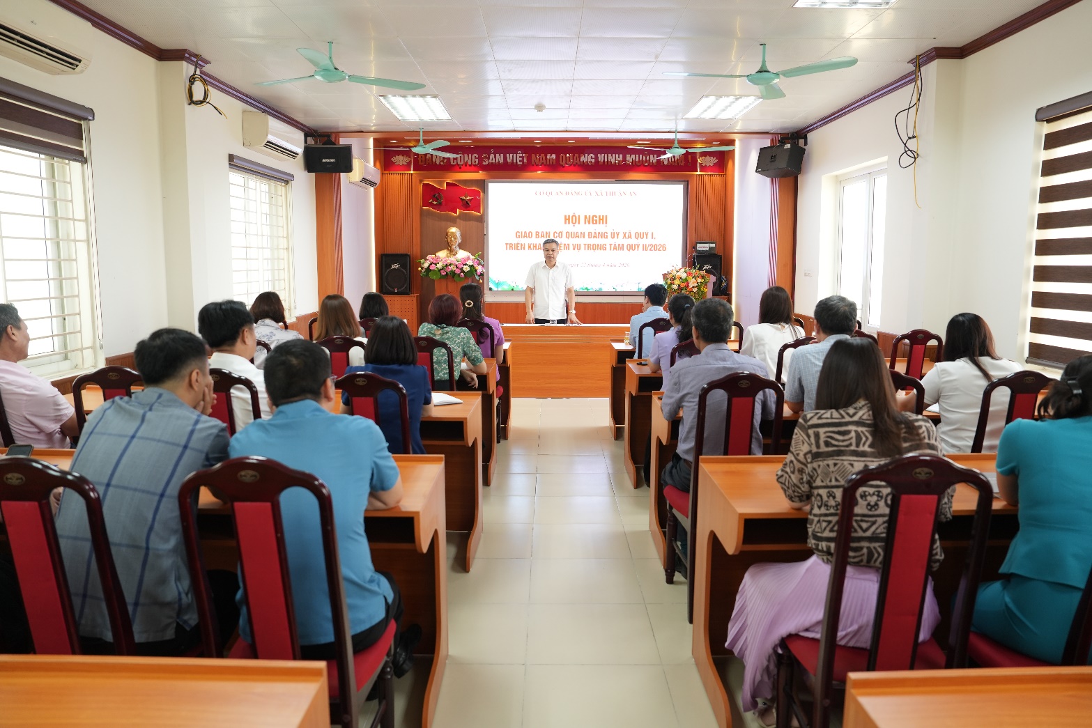 Cơ quan Đảng ủy xã Thuận An nâng chất lượng tham mưu, tập trung sắp xếp tổ chức bộ máy