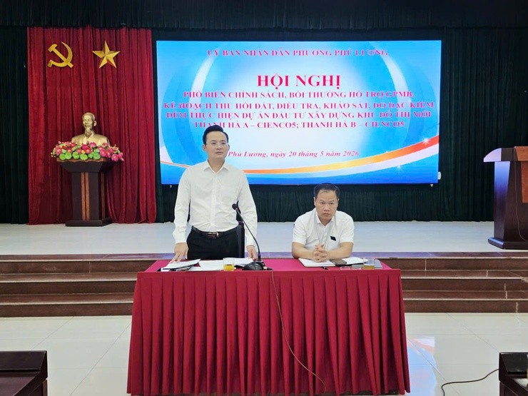 Phường Phú Lương đẩy nhanh công tác giải phóng mặt bằng Dự án Khu đô thị mới Thanh Hà A, B - Cienco5 trên cơ sở công khai, đồng thuận