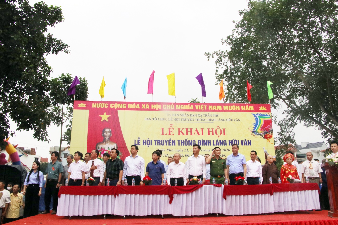 Xã Trần Phú khai hội Đình làng Hữu Văn, lan tỏa giá trị di sản gắn với chuyển đổi số di tích