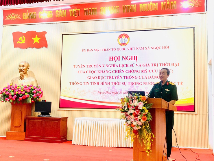 Xã Ngọc Hồi lan tỏa giá trị lịch sử qua hội nghị tuyên truyền kỷ niệm 51 năm Ngày Giải phóng miền Nam, thống nhất đất nước