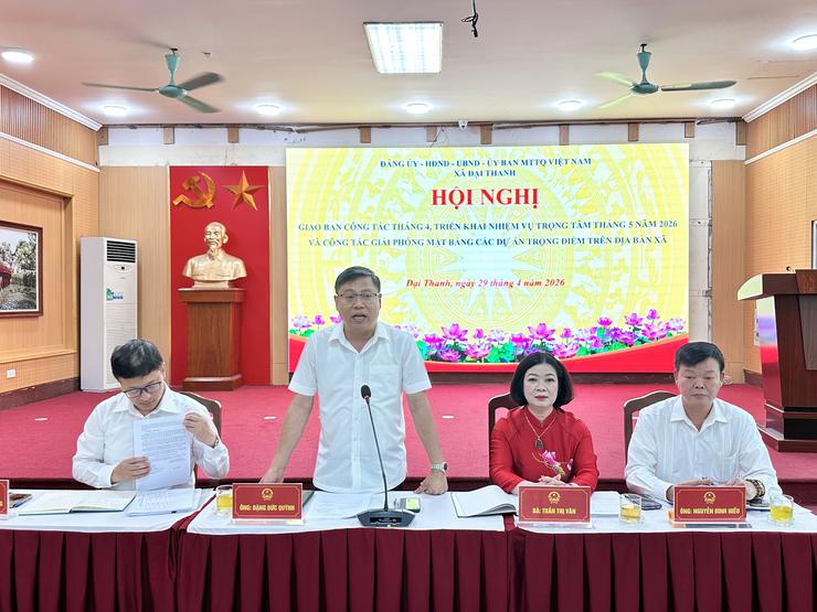 Xã Đại Thanh đổi mới phương thức điều hành theo mô hình “4 trục”, quyết liệt tháo gỡ điểm nghẽn, đẩy nhanh giải phóng mặt bằng