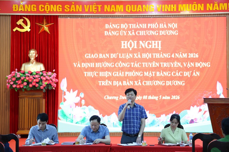 Đảng ủy xã Chương Dương tăng cường định hướng dư luận, tạo đồng thuận đẩy nhanh giải phóng mặt bằng các dự án trọng điểm