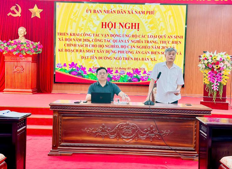 Xã Nam Phù đồng bộ triển khai nhiệm vụ an sinh xã hội, quản lý nghĩa trang và chăm lo hộ nghèo, hộ cận nghèo năm 2026