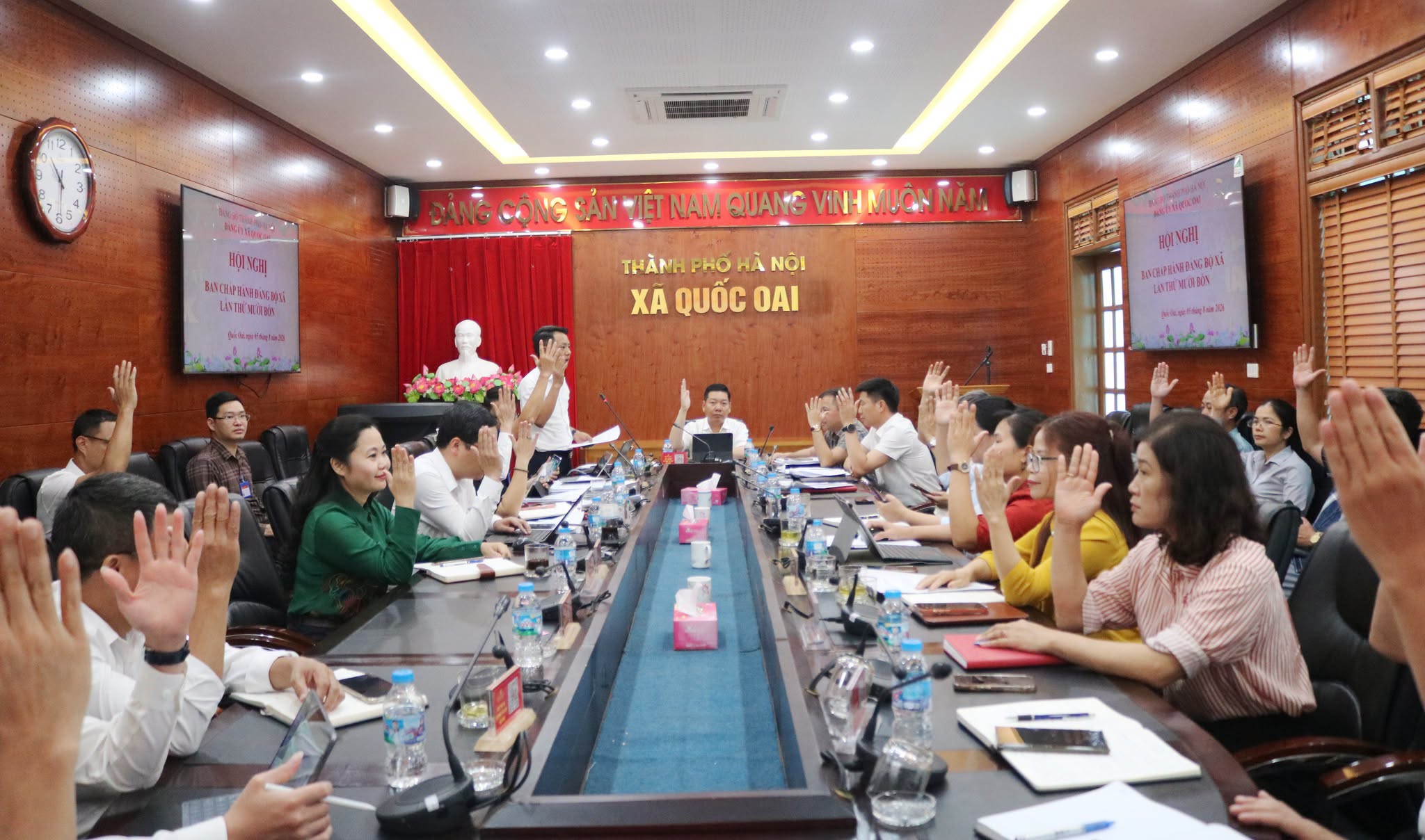Xã Quốc Oai thống nhất kiện toàn tổ chức đảng trong trường học, nâng cao hiệu lực lãnh đạo sau sắp xếp hệ thống giáo dục