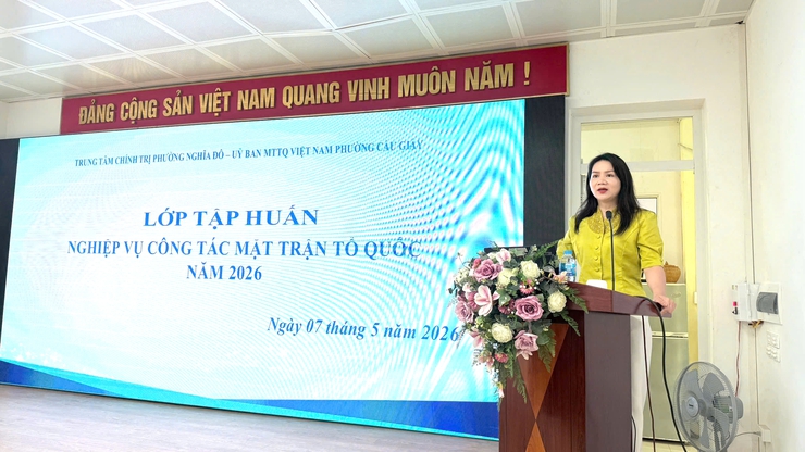 Phường Cầu Giấy đưa trí tuệ nhân tạo vào bồi dưỡng nghiệp vụ, nâng cao năng lực cán bộ Mặt trận trong chuyển đổi số