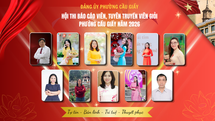 Đảng ủy phường Cầu Giấy nâng cao chất lượng đội ngũ báo cáo viên, tuyên truyền viên qua Hội thi năm 2026