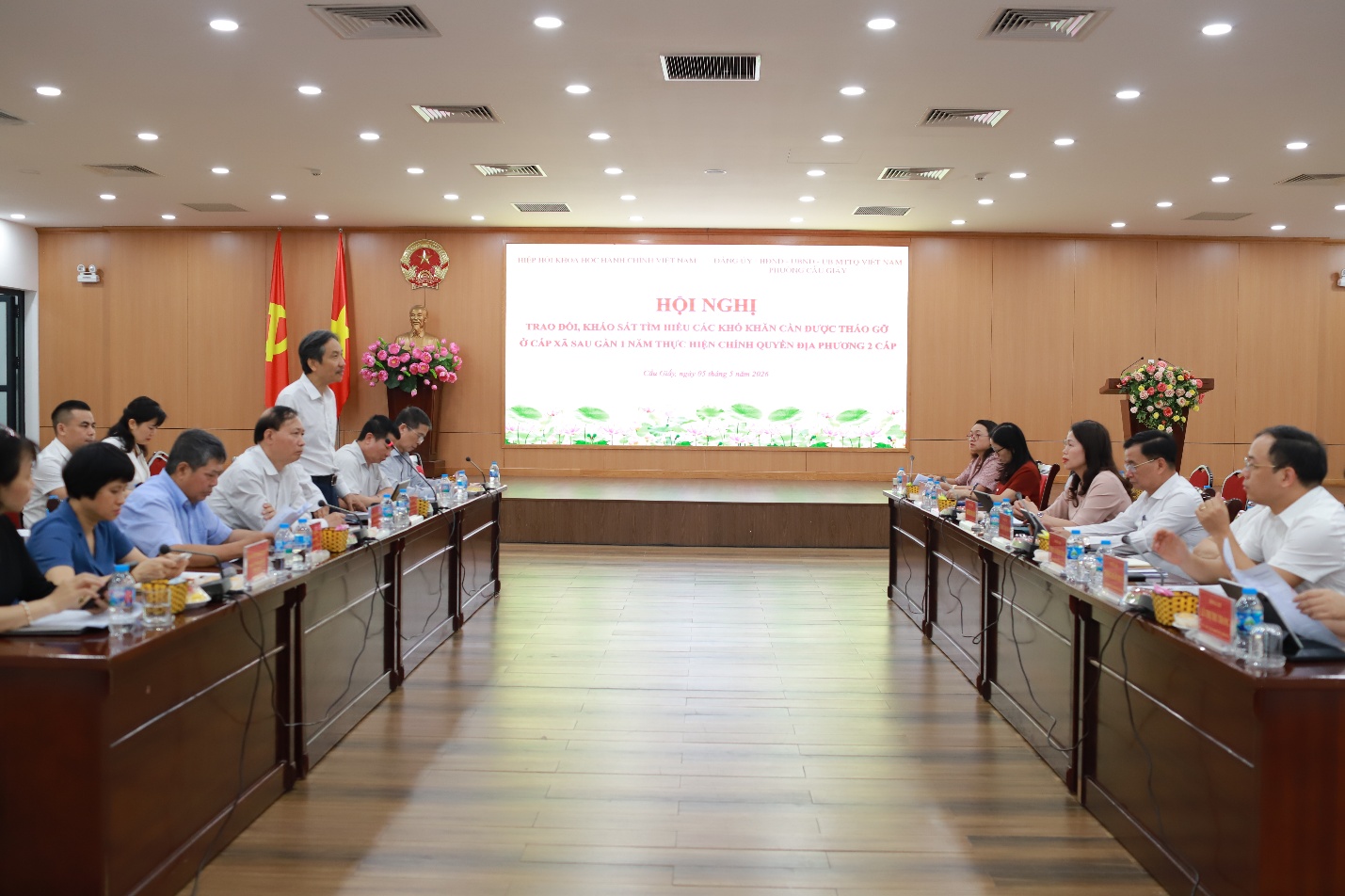 Phường Cầu Giấy chia sẻ thực tiễn vận hành mô hình chính quyền địa phương hai cấp với Đoàn khảo sát Hiệp hội Khoa học Hành chính Việt Nam