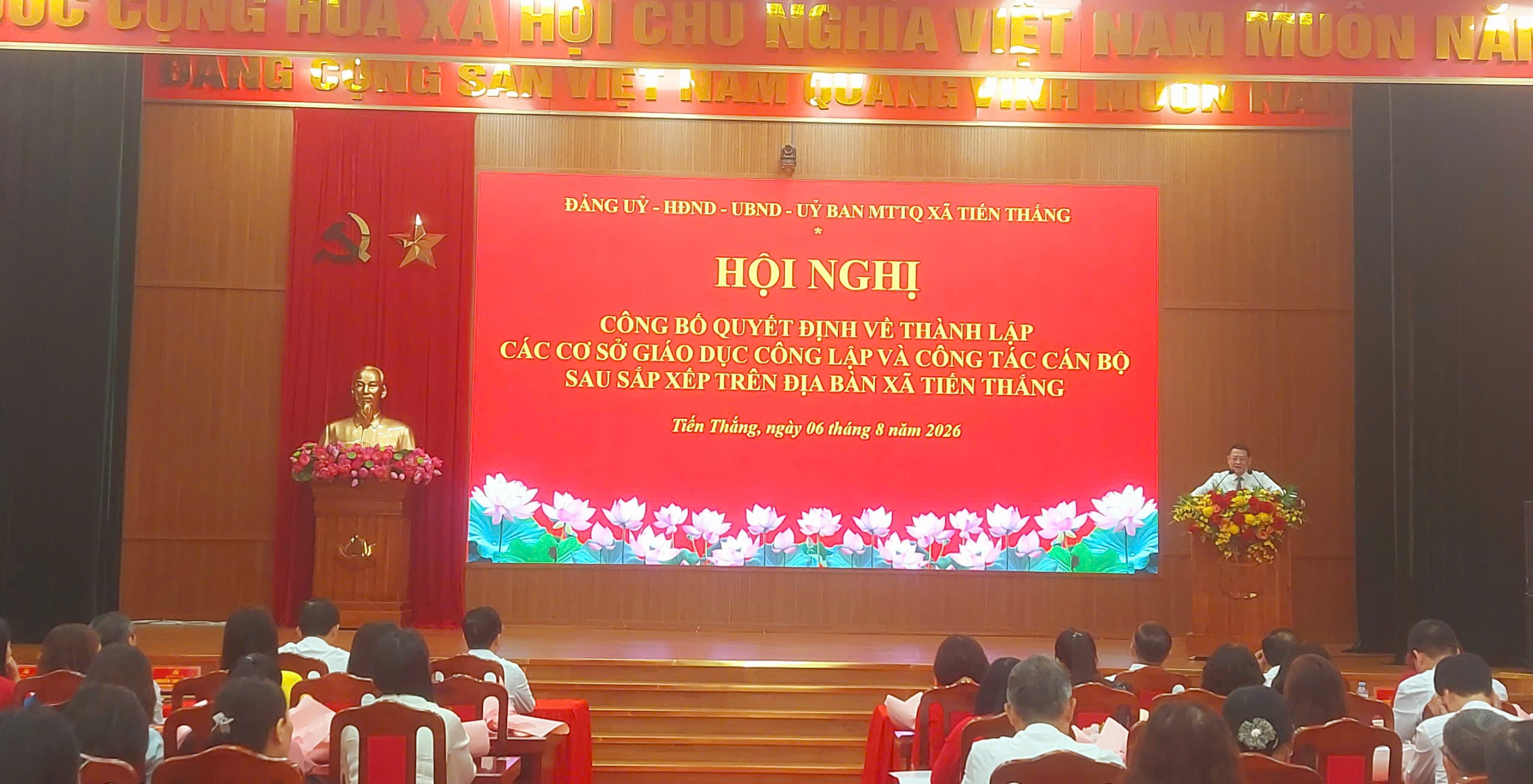 Xã Tiến Thắng kiện toàn hệ thống trường học công lập, tạo nền tảng nâng cao chất lượng giáo dục sau sắp xếp