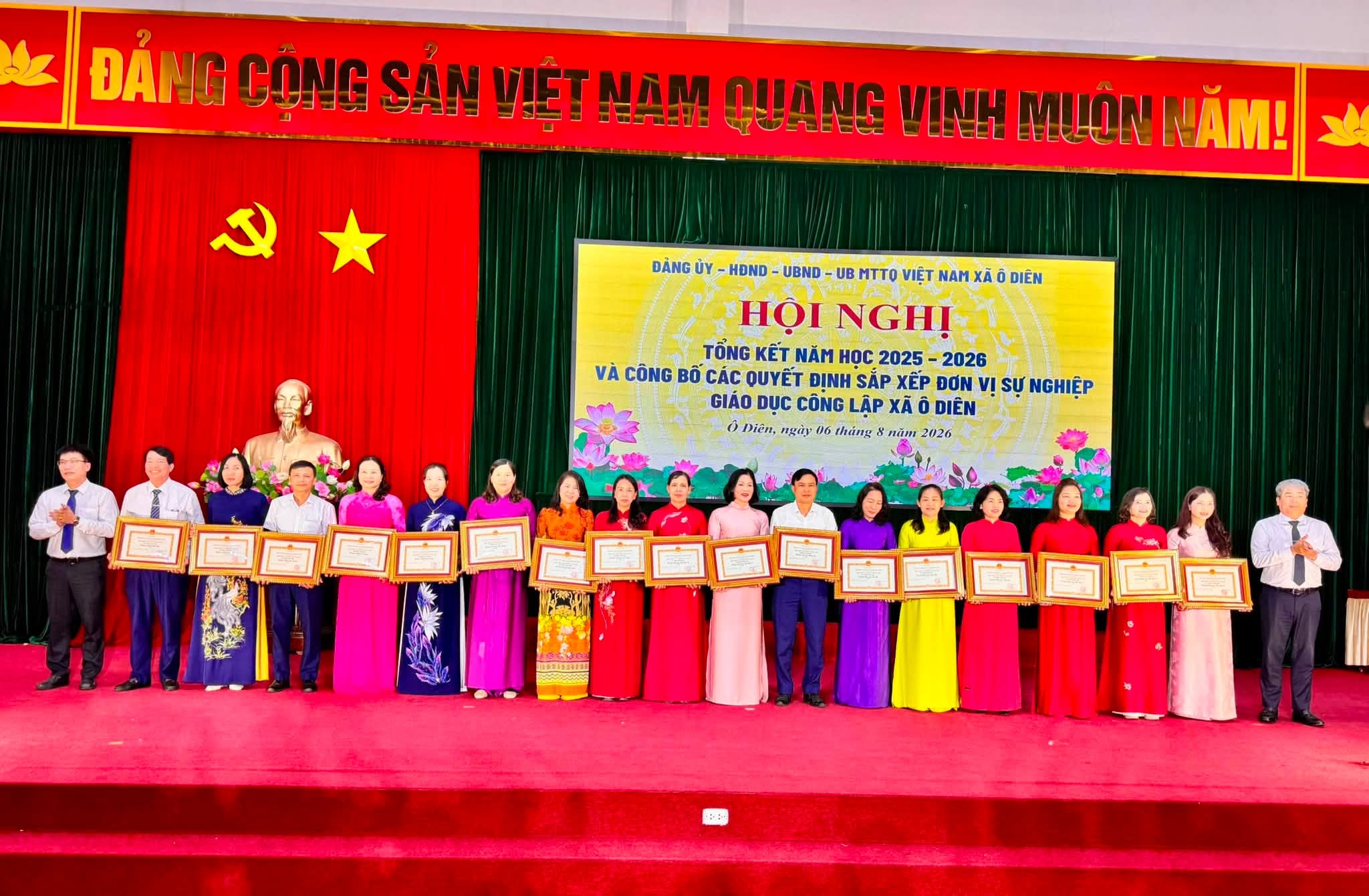 Xã Ô Diên kiện toàn hệ thống trường học, tạo nền tảng nâng cao chất lượng giáo dục sau sắp xếp