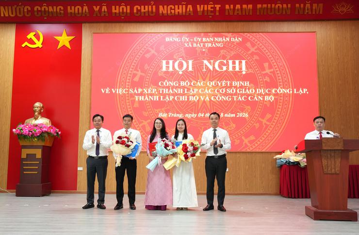 Xã Bát Tràng công bố thành lập các cơ sở giáo dục công lập sau sắp xếp, kiện toàn tổ chức bộ máy ngành giáo dục
