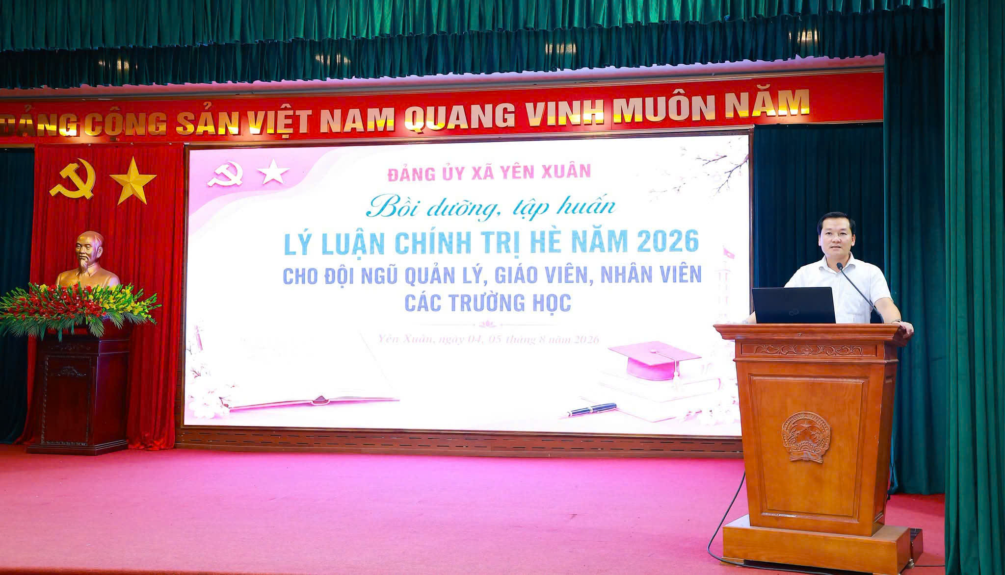 Xã Yên Xuân nâng cao bản lĩnh chính trị cho đội ngũ nhà giáo qua lớp bồi dưỡng lý luận chính trị Hè năm 2026