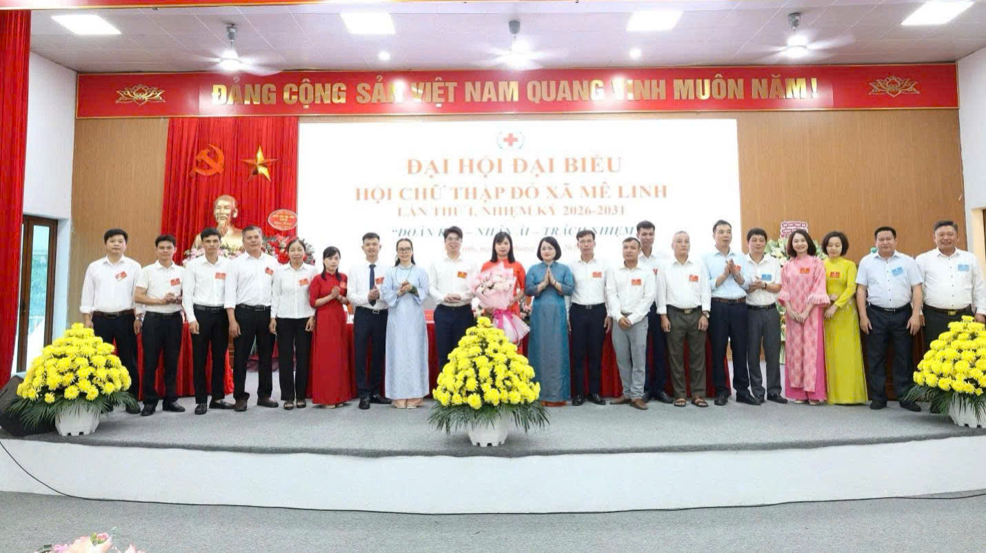 Xã Mê Linh kiện toàn tổ chức Hội Chữ thập đỏ, nâng tầm hoạt động nhân đạo sau sắp xếp đơn vị hành chính