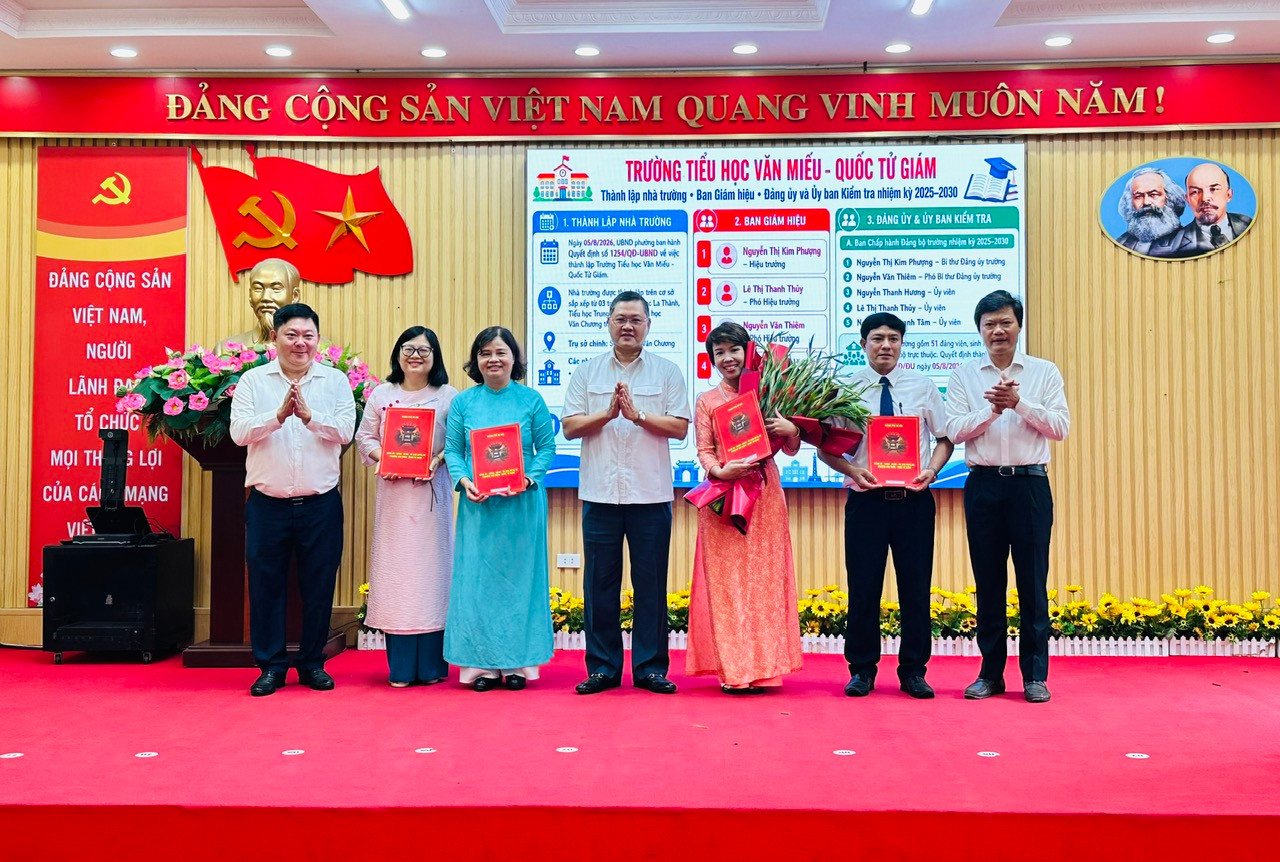 Phường Văn Miếu - Quốc Tử Giám công bố quyết định thành lập các trường công lập sau sắp xếp