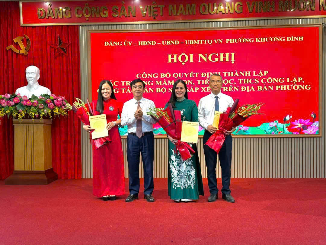 Phường Khương Đình kiện toàn hệ thống trường học công lập sau sắp xếp, nâng cao hiệu quả quản lý giáo dục