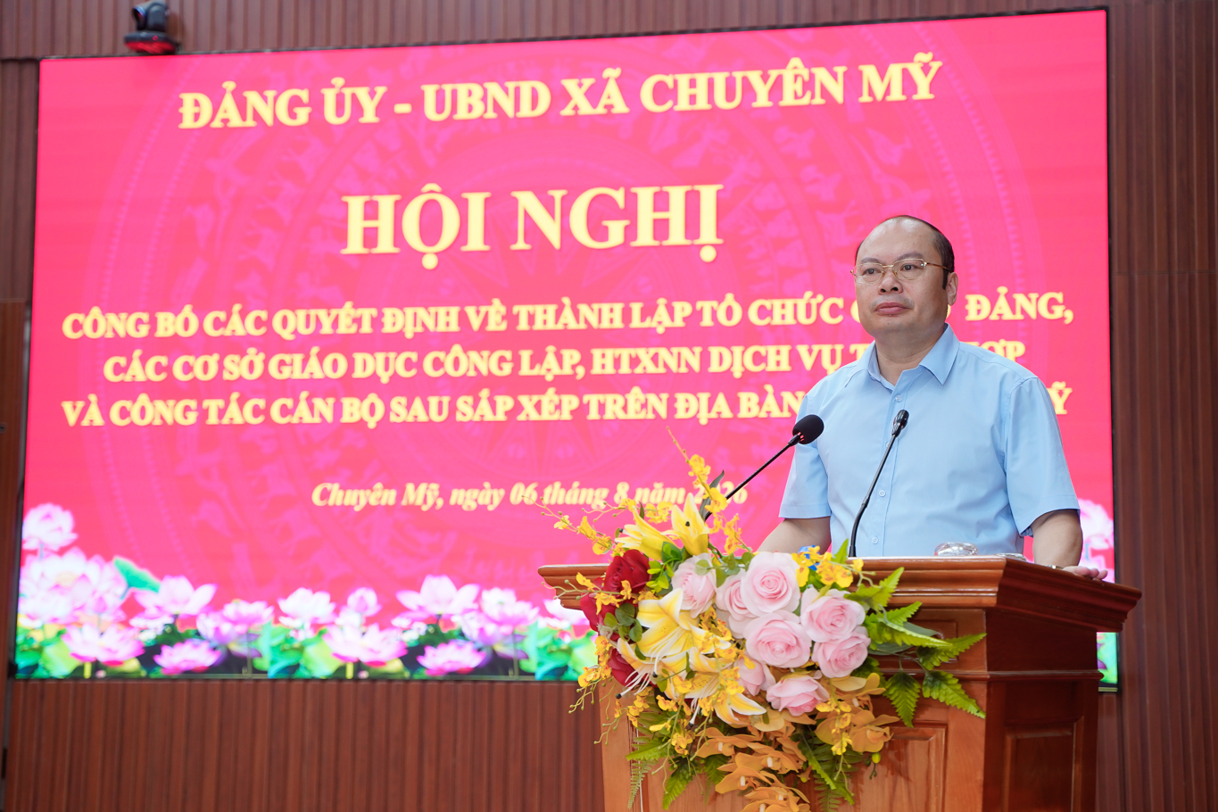 Xã Chuyên Mỹ kiện toàn tổ chức bộ máy sau sắp xếp, thành lập các tổ chức Đảng và hệ thống trường học công lập