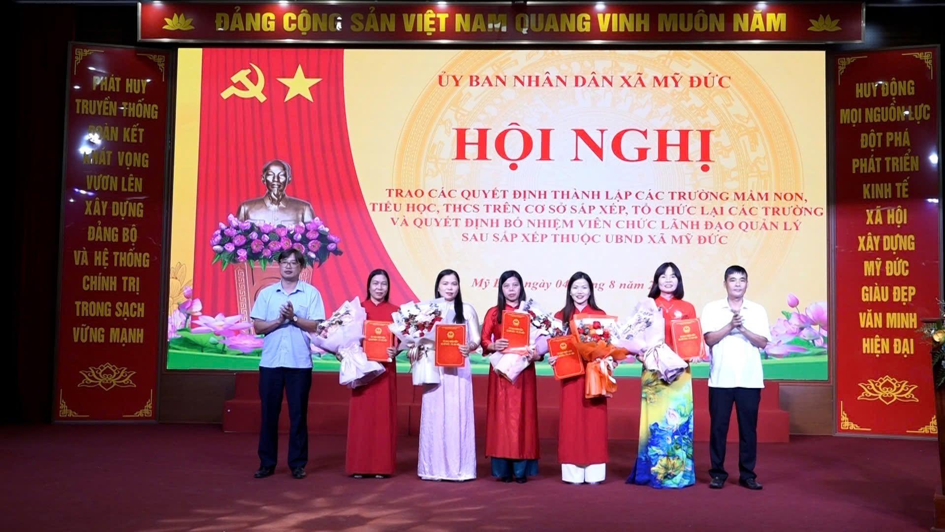 Xã Mỹ Đức kiện toàn hệ thống trường học công lập, hình thành mô hình quản trị giáo dục tinh gọn, hiện đại