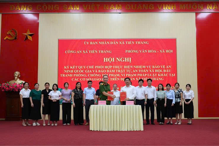 Xã Tiến Thắng siết chặt phối hợp, xây dựng “lá chắn” an toàn từ mỗi trường học