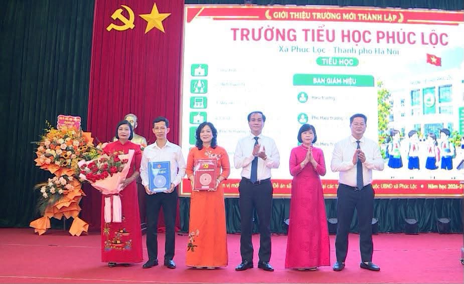 Xã Phúc Lộc sắp xếp 23 trường công lập thành 8 trường, đồng bộ kiện toàn tổ chức Đảng và cán bộ quản lý