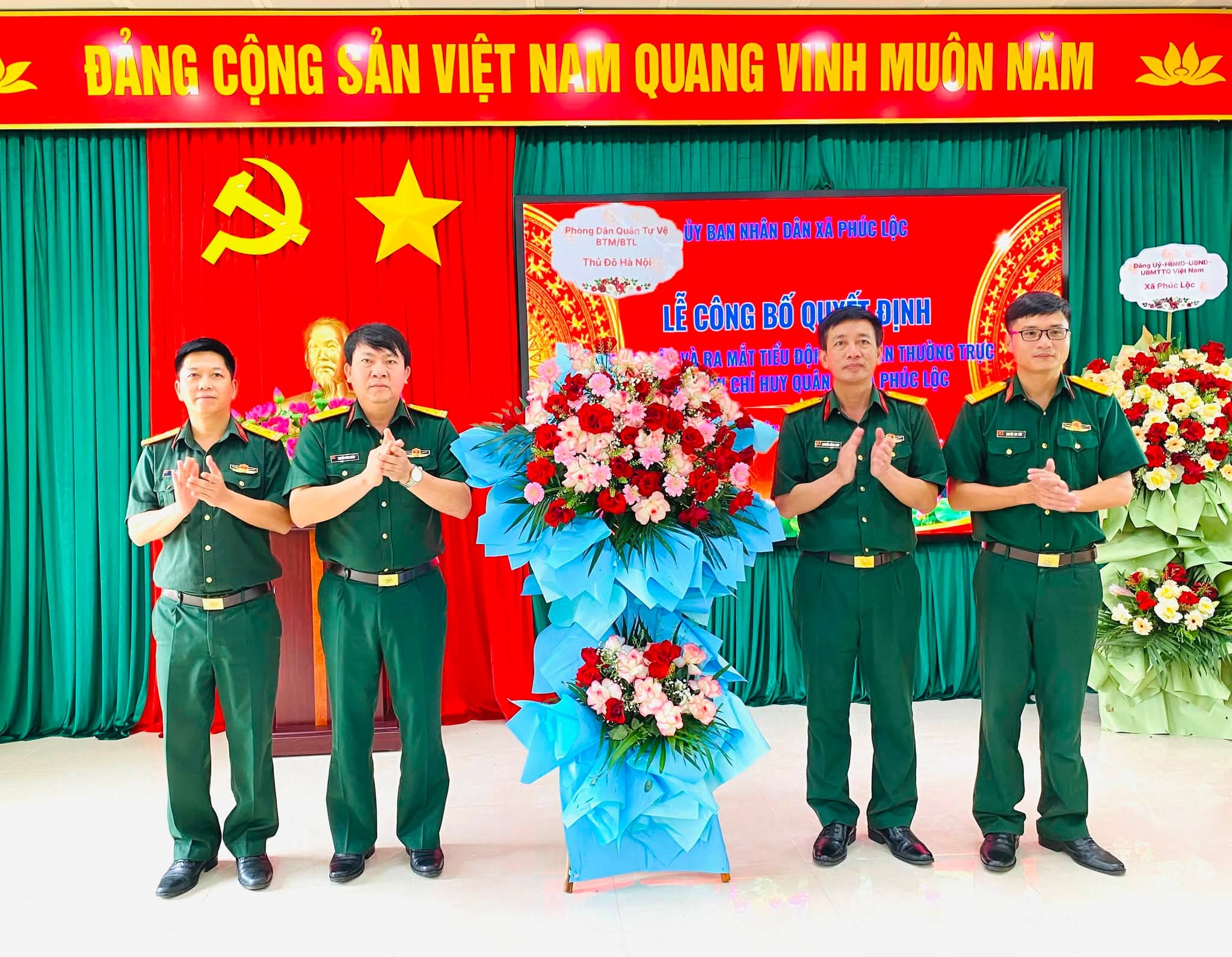 Xã Phúc Lộc thành lập Tiểu đội Dân quân thường trực, tăng sức mạnh quốc phòng từ cơ sở