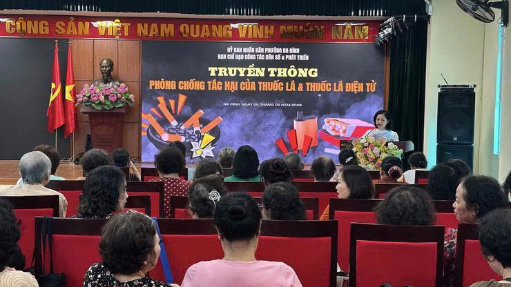Phường Ba Đình siết chặt phòng, chống tác hại thuốc lá, lan tỏa không gian sống không khói thuốc
