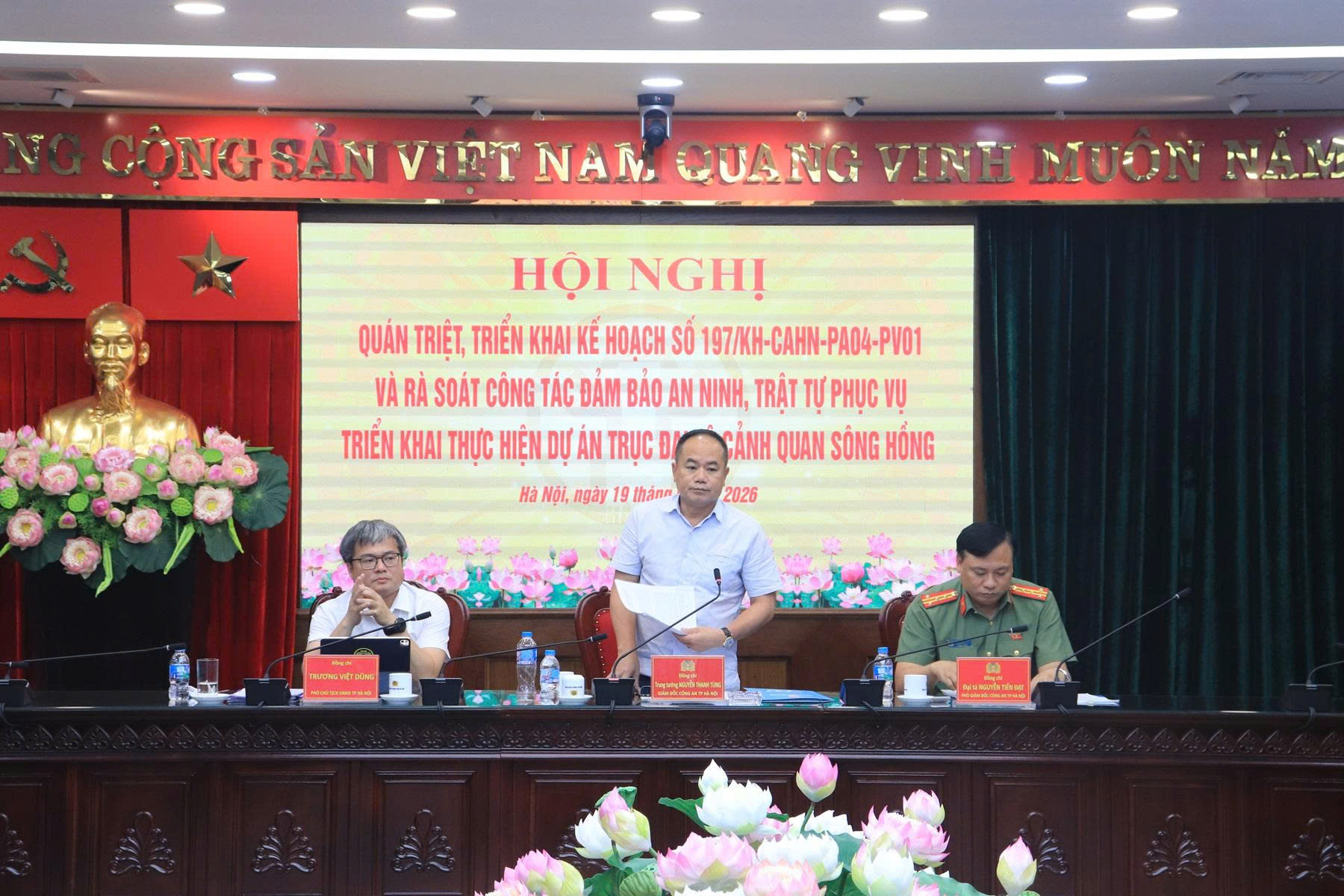 Công an thành phố siết chặt phương án bảo đảm an ninh, trật tự phục vụ Dự án Trục đại lộ cảnh quan sông Hồng