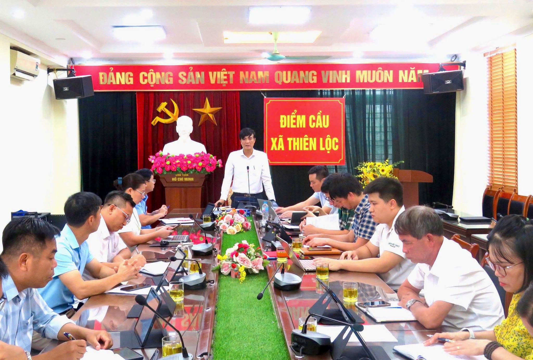 Xã Thiên Lộc rà soát tiến độ giải phóng mặt bằng, đẩy nhanh giải ngân đầu tư công