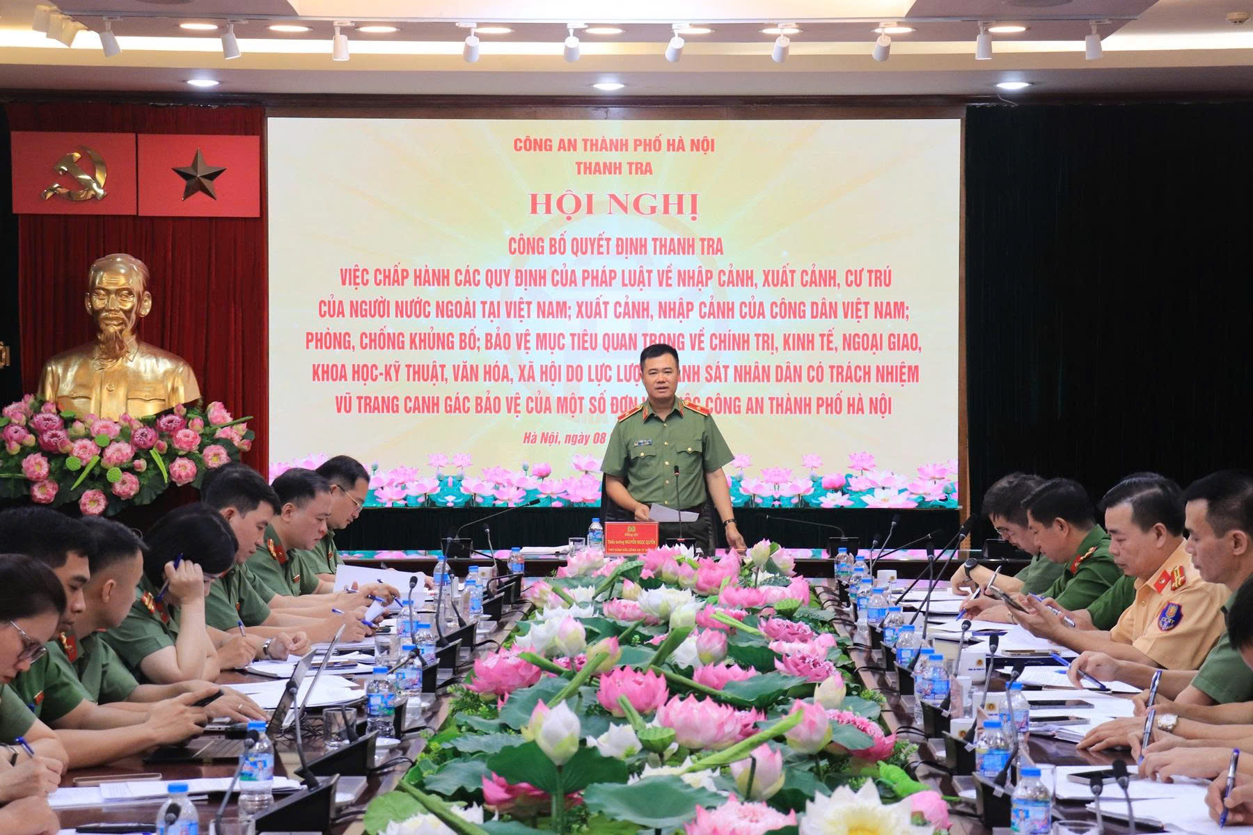 Công an thành phố Hà Nội thanh tra chuyên đề nhiều lĩnh vực trọng yếu về an ninh, trật tự