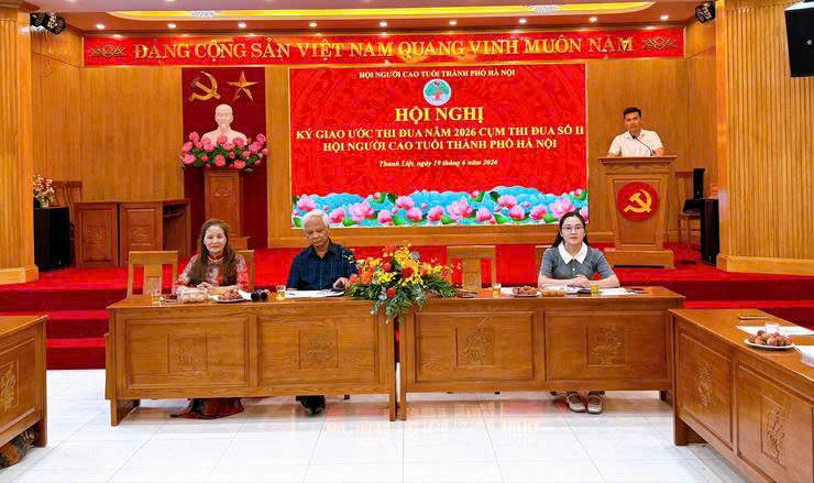 Cụm thi đua số II Hội Người cao tuổi thành phố Hà Nội phát huy sức mạnh đoàn kết, quyết tâm hoàn thành các mục tiêu thi đua năm 2026