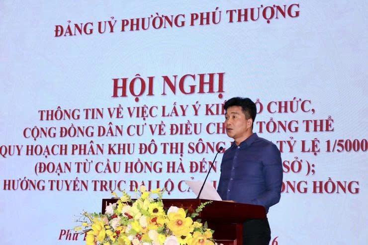 Phường Phú Thượng đưa thông tin Quy hoạch phân khu đô thị sông Hồng đến từng địa bàn dân cư