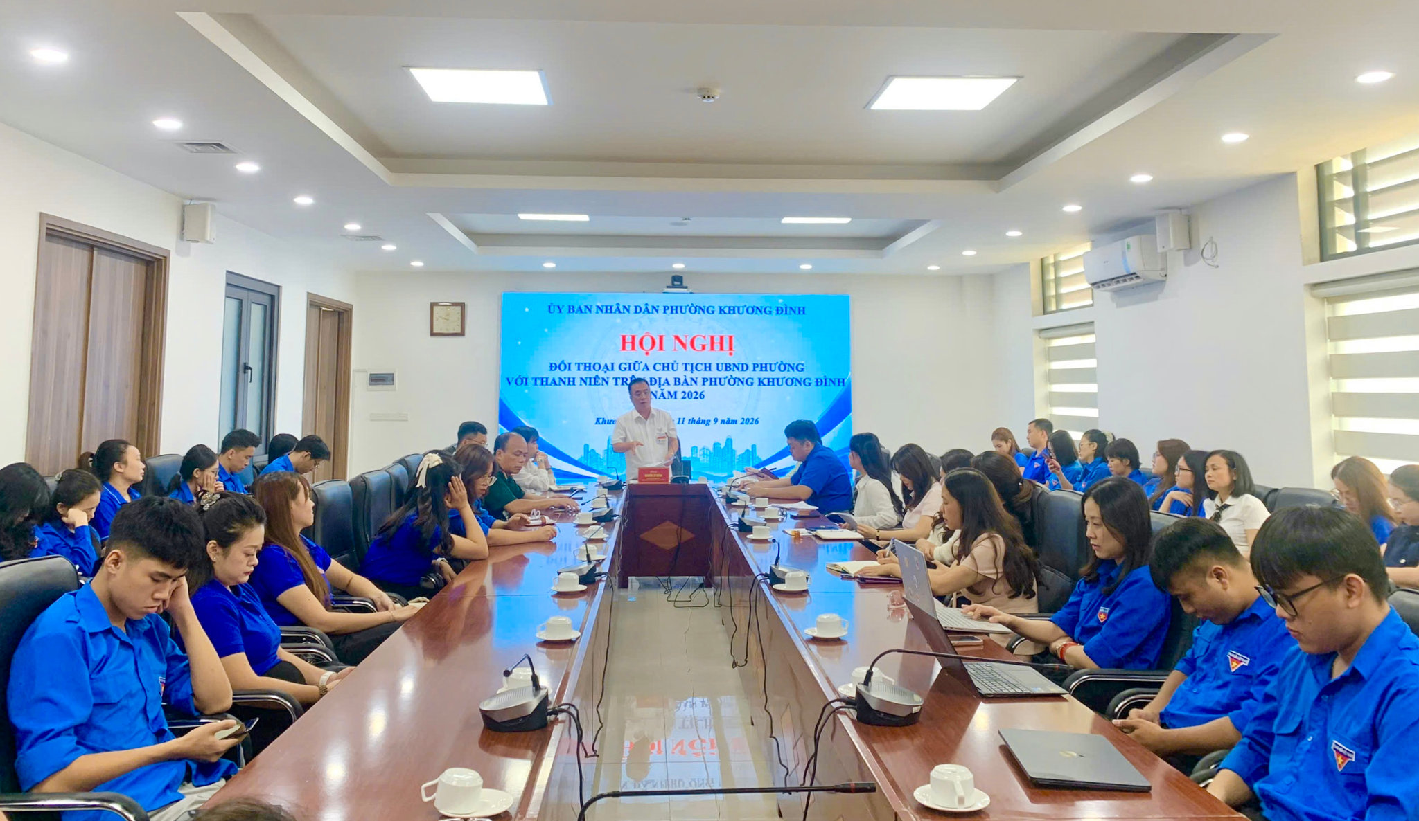Chủ tịch UBND phường Khương Đình đối thoại với thanh niên trên địa bàn năm 2026: Mở rộng không gian để thanh niên góp sức xây dựng đô thị