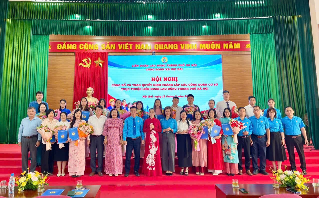 Xã Nội Bài thành lập 20 công đoàn cơ sở, kết nạp 382 đoàn viên tại doanh nghiệp