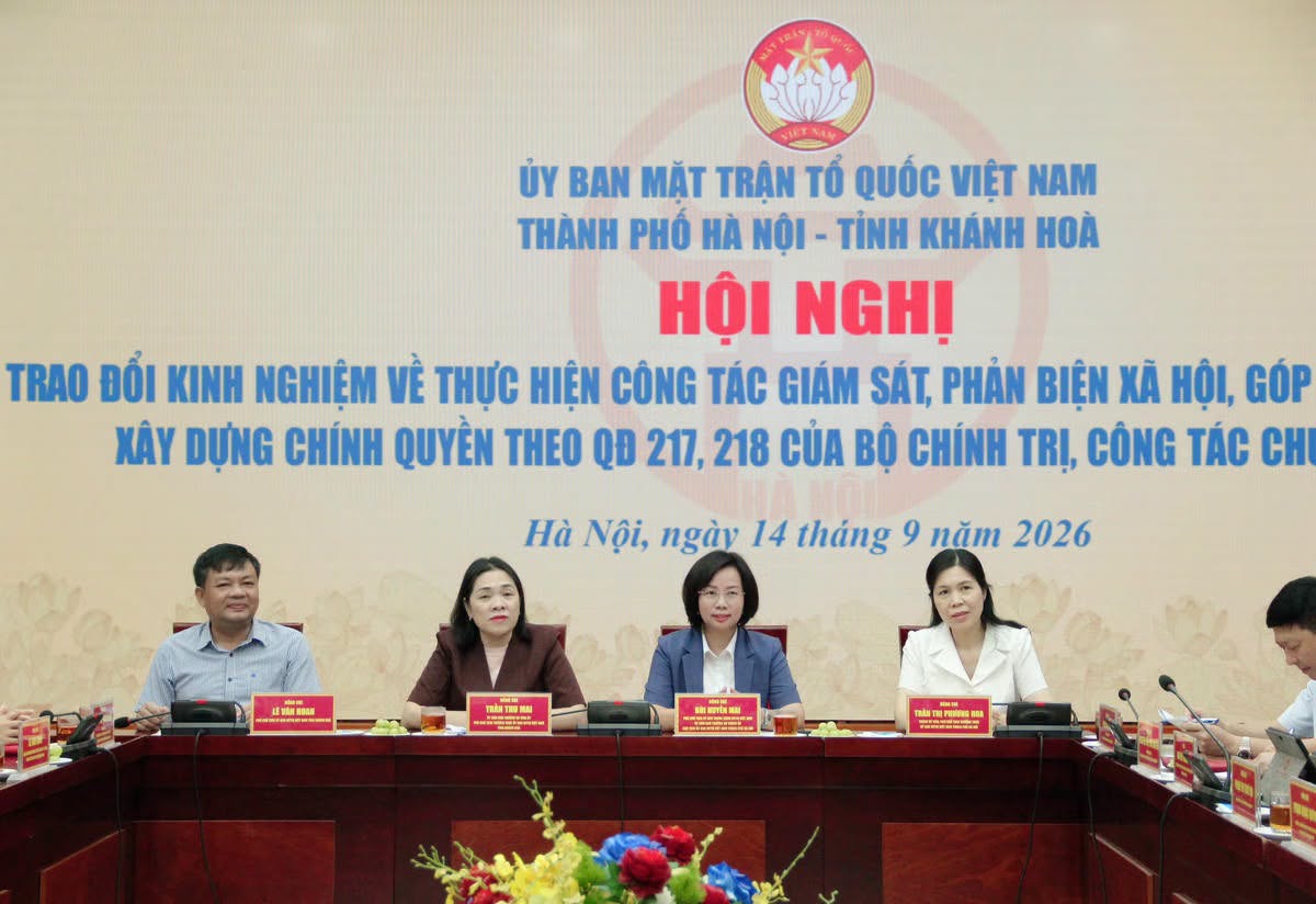 Uỷ ban MTTQ Việt Nam thành phố Hà Nội và tỉnh Khánh Hoà: Trao đổi kinh nghiệm trong giám sát, phản biện xã hội