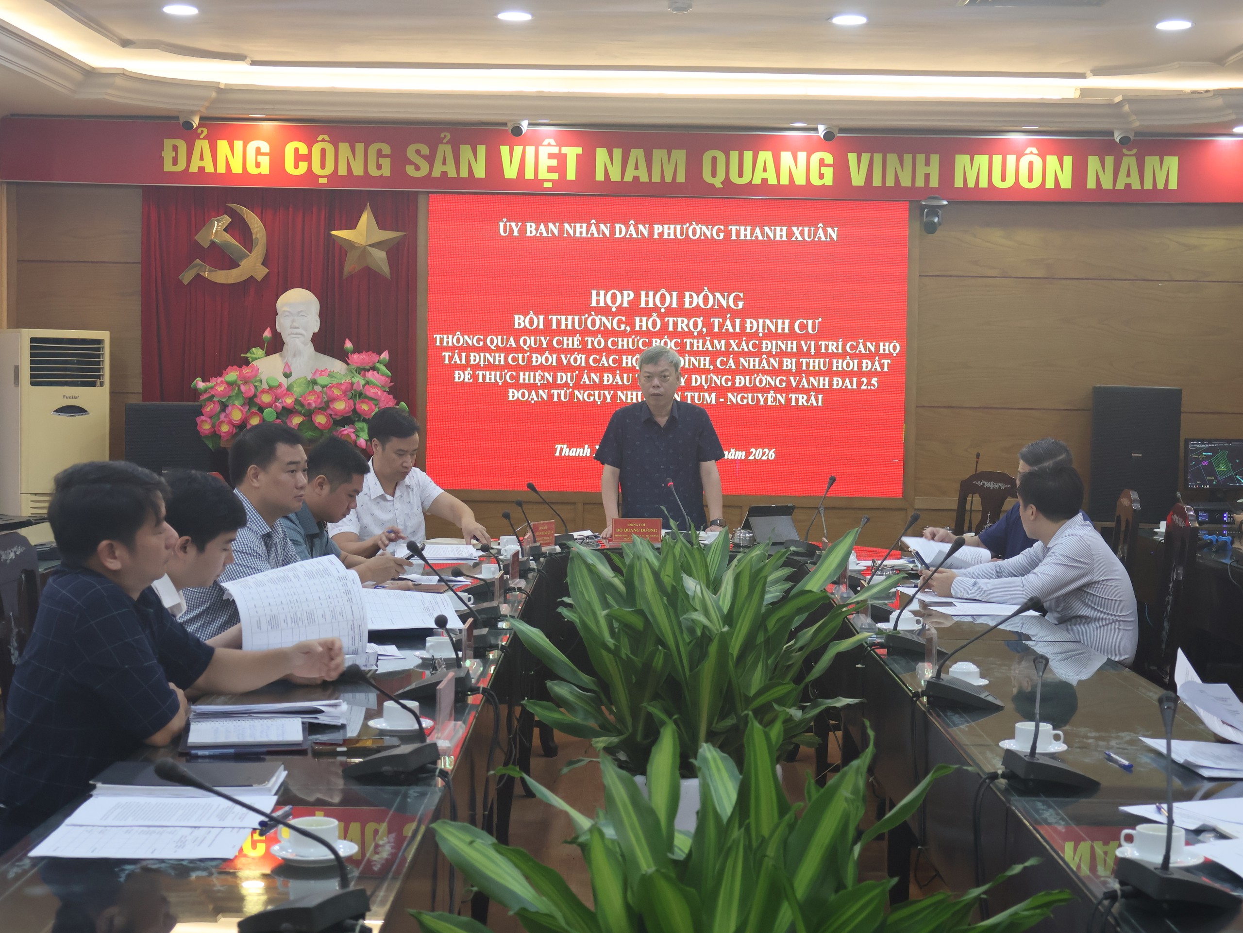 Phường Thanh Xuân hoàn thiện quy chế bốc thăm căn hộ tái định cư dự án Vành đai 2,5