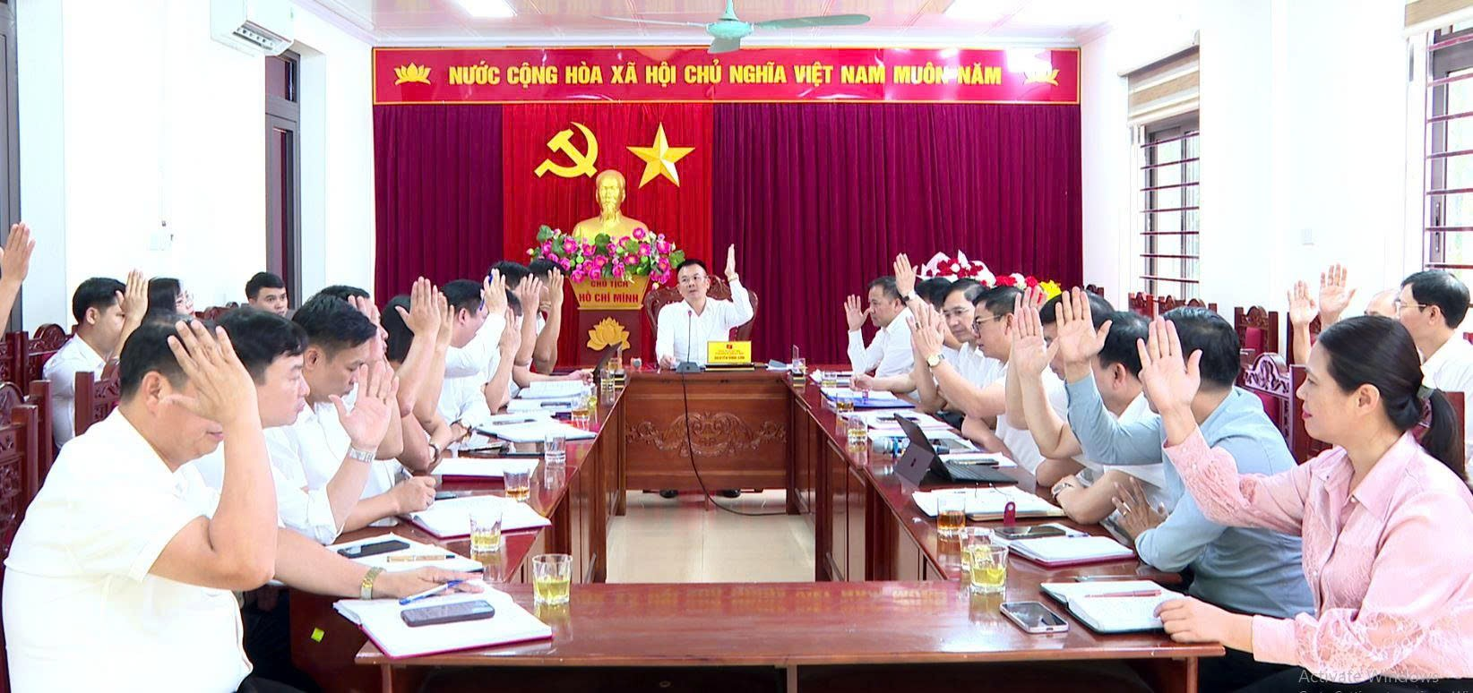 Hội nghị Ban Chấp hành Đảng bộ xã Hát Môn thông qua nhiều nội dung quan trọng