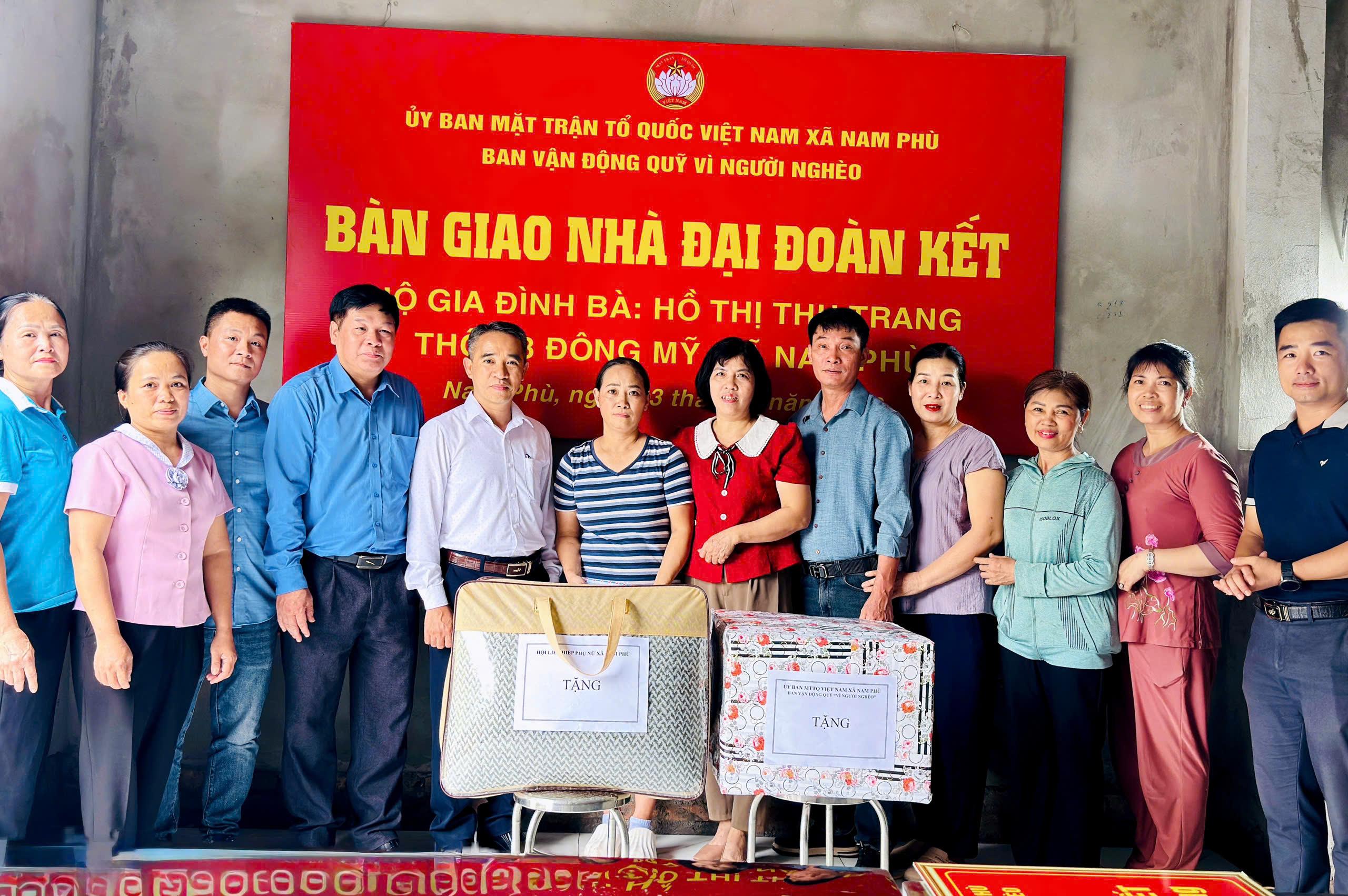 Xã Nam Phù bàn giao ngôi nhà Đại đoàn kết, tiếp sức gia đình khó khăn ổn định cuộc sống