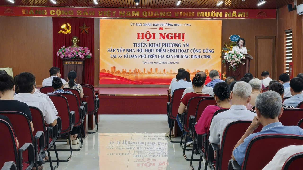 Phường Định Công sắp xếp điểm sinh hoạt cộng đồng tại 35 tổ dân phố