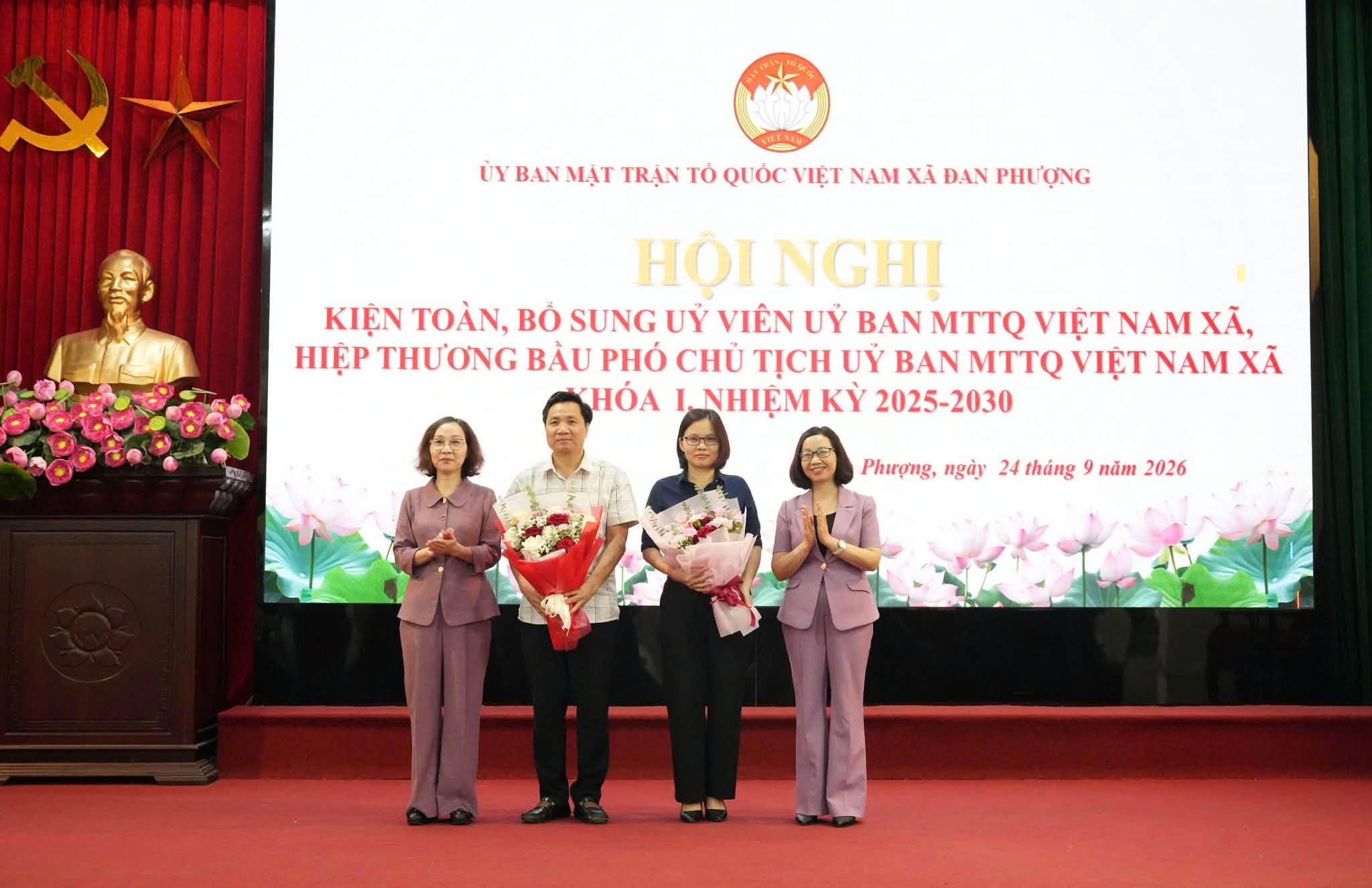Xã Đan Phượng kiện toàn Ủy ban MTTQ Việt Nam, bổ sung 2 Phó Chủ tịch
