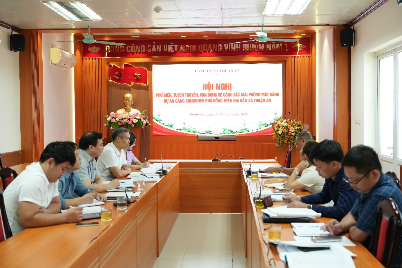Xã Thuận An đẩy nhanh chuẩn bị Dự án Cảng container Phù Đổng