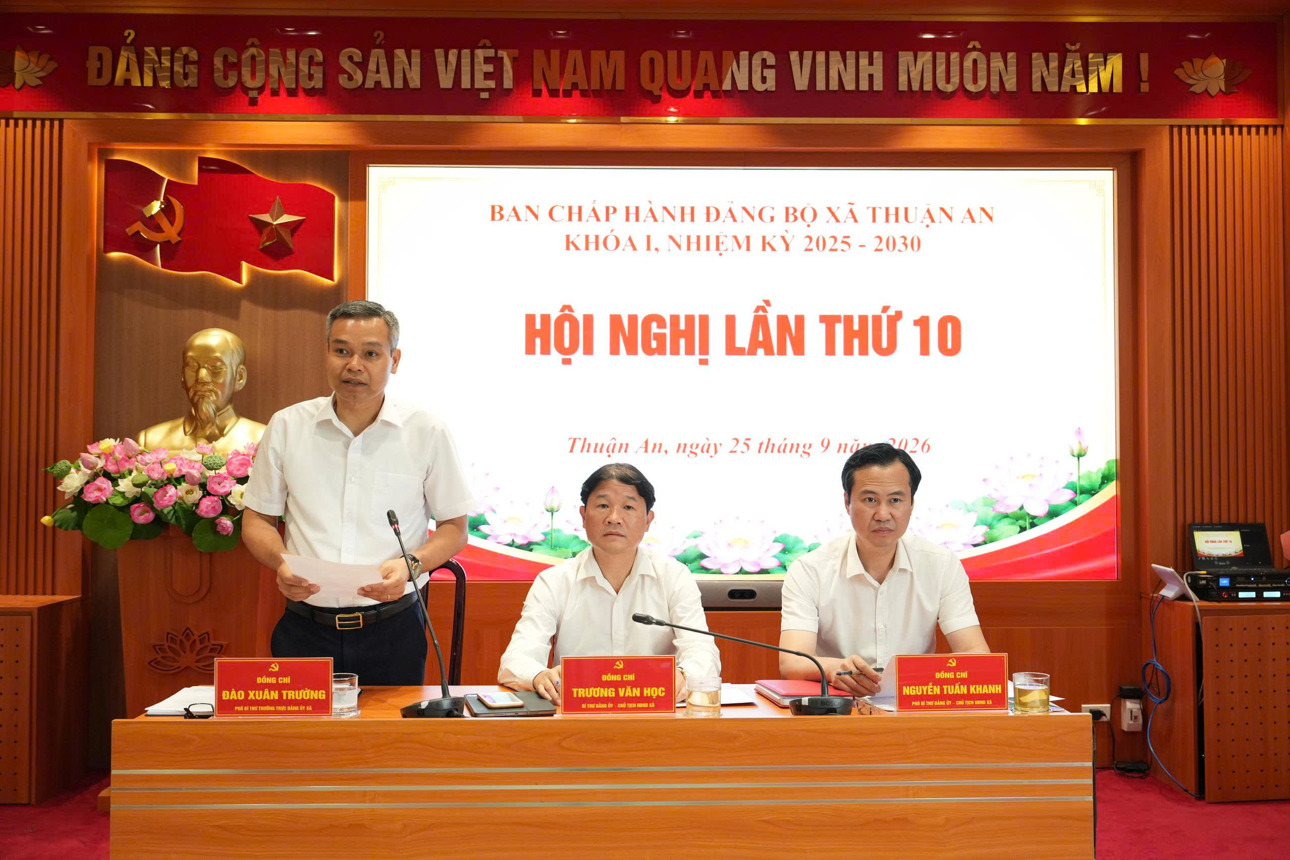 Ban chấp hành Đảng bộ xã Thuận An quyết liệt chỉ đạo  để hoàn thành các chỉ tiêu, nhiệm vụ năm 2026
