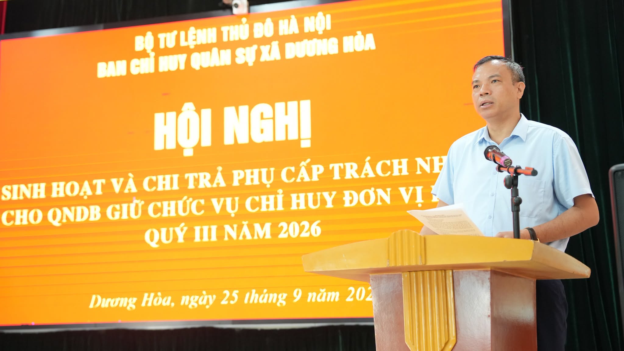 Xã Dương Hòa: Nâng cao trách nhiệm của lực lượng dự bị động viên, sẵn sàng thực hiện nhiệm vụ