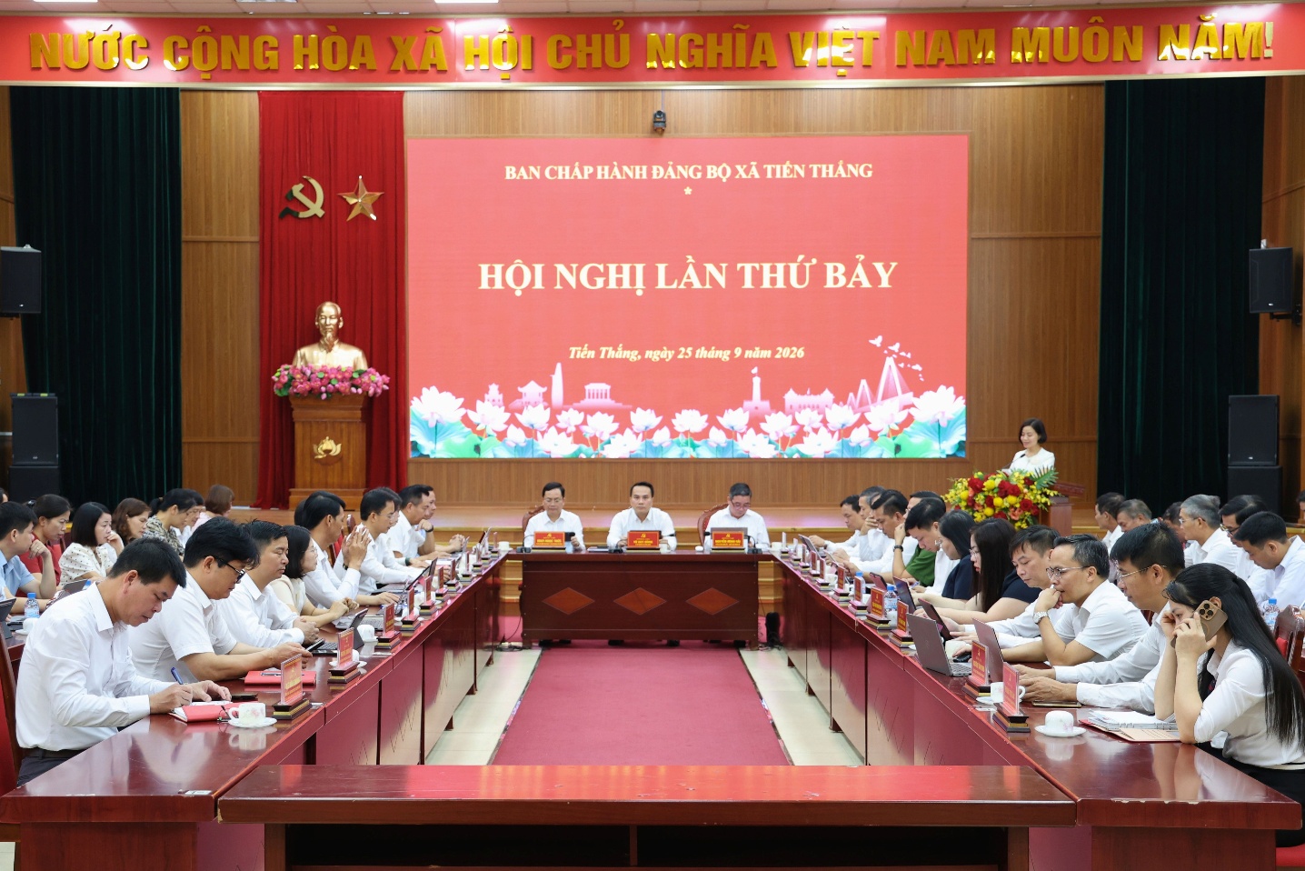 Ban Chấp hành Đảng bộ xã Tiến Thắng tập trung nhiệm vụ 3 tháng cuối năm 2026