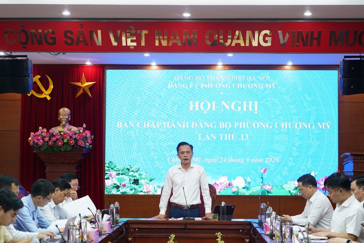 Ban Chấp hành Đảng bộ phường Chương Mỹ tổ chức Hội nghị lần thứ 13