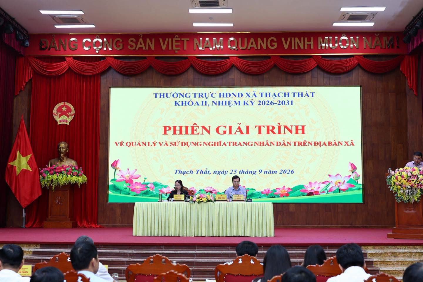 Phiên giải trình của HĐND xã Thạch Thất: Rà soát toàn diện công tác quản lý nghĩa trang