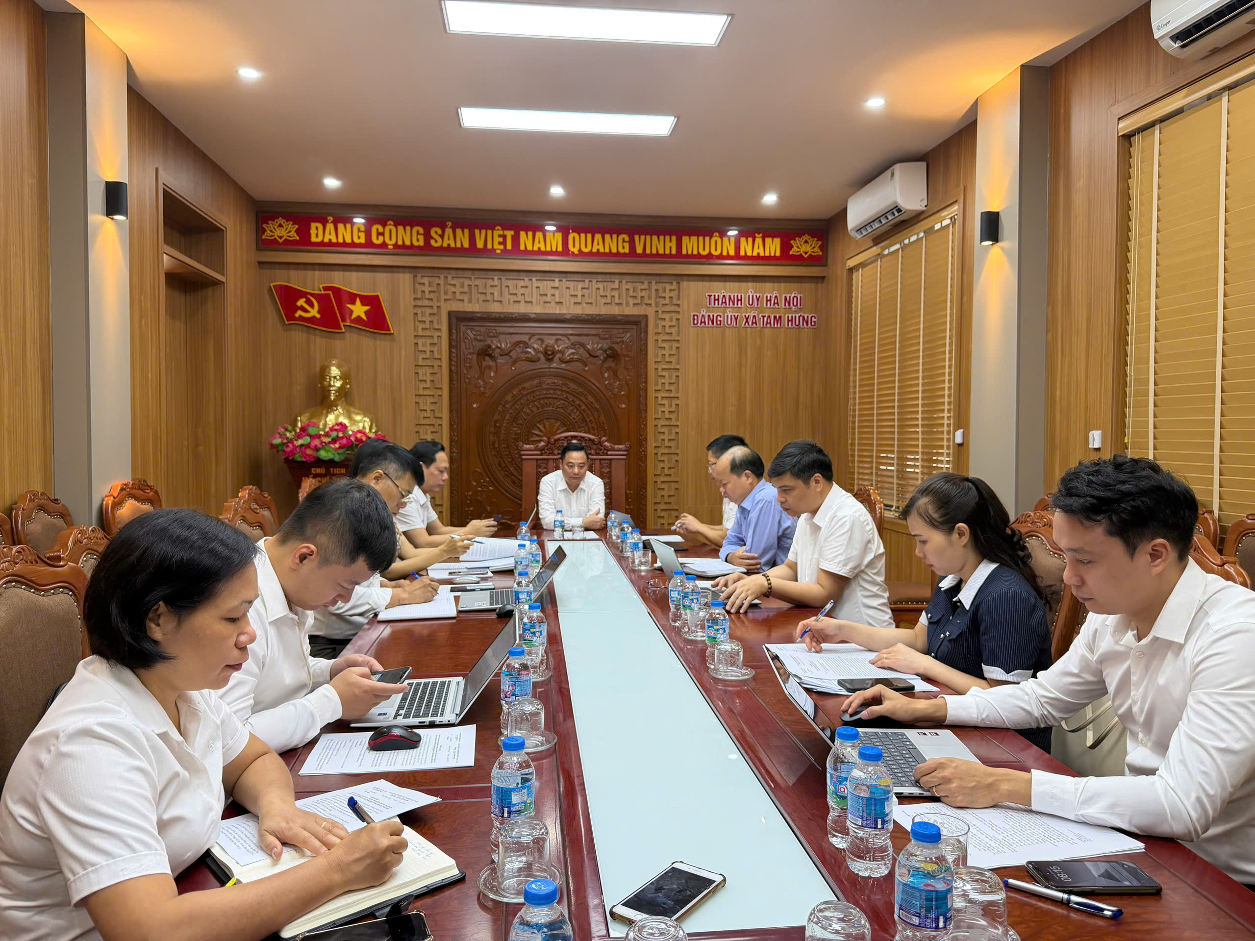 Xã Tam Hưng chuẩn bị Kỳ họp thứ 4 HĐND xã, tập trung nội dung tổ chức bộ máy
