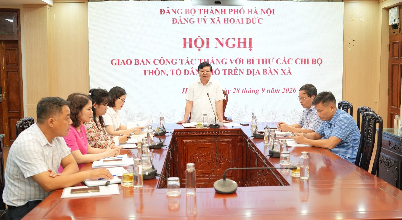 Đảng ủy xã Hoài Đức tập trung tháo gỡ điểm nghẽn, phấn đấu hoàn thành nhiệm vụ năm 2026 