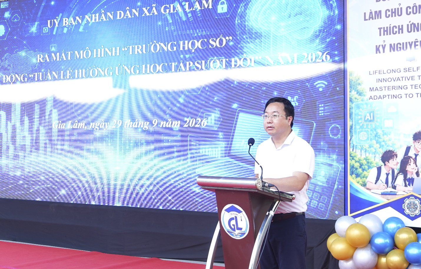 Xã Gia Lâm ra mắt mô hình “Trường học số”, 100% học sinh sử dụng học bạ điện tử