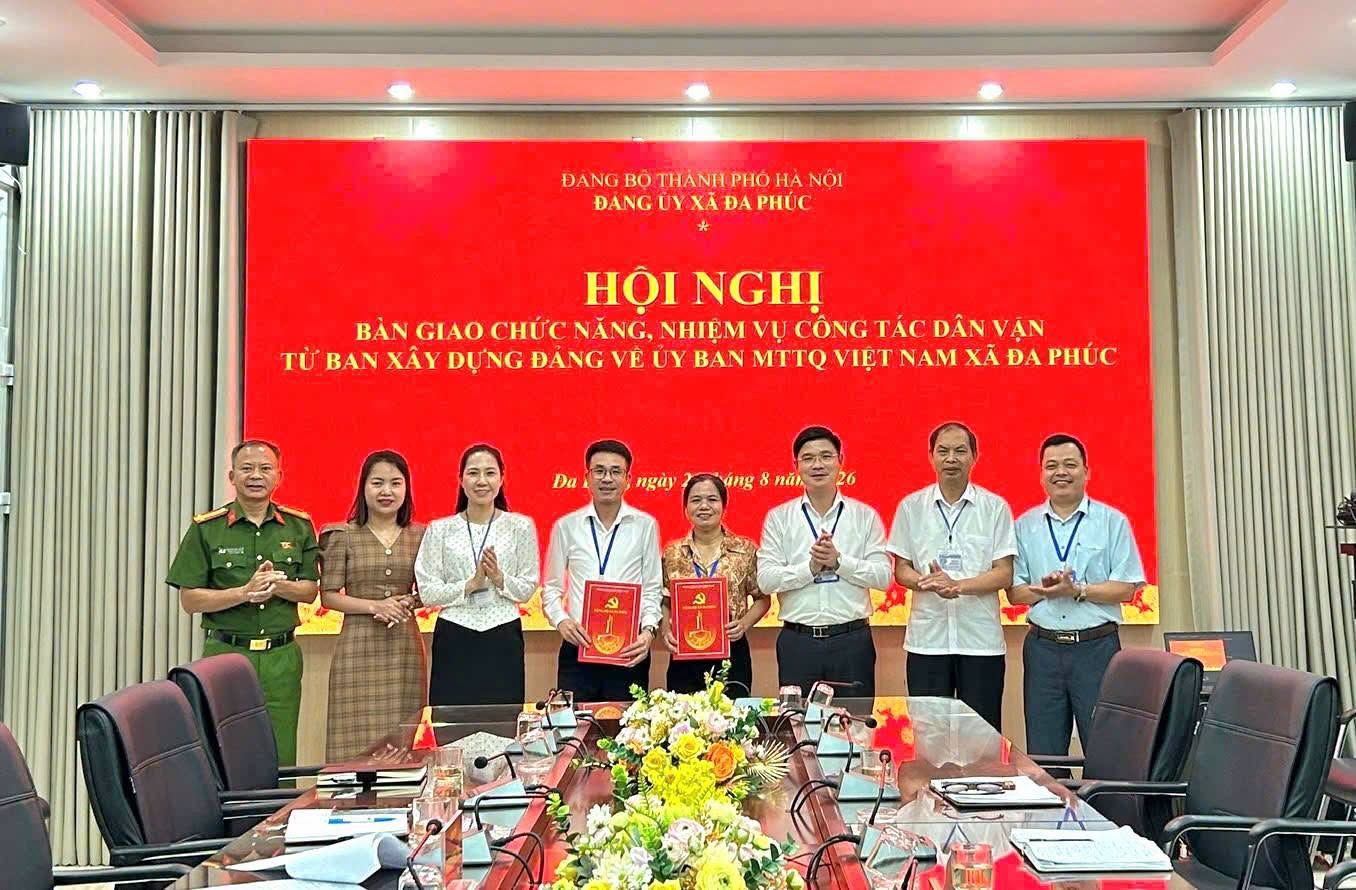 Xã Đa Phúc chuyển giao nhiệm vụ dân vận, bảo đảm nắm chắc tình hình nhân dân từ cơ sở