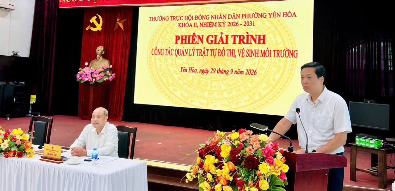 HĐND phường Yên Hòa làm rõ trách nhiệm trong quản lý trật tự đô thị, vệ sinh môi trường
