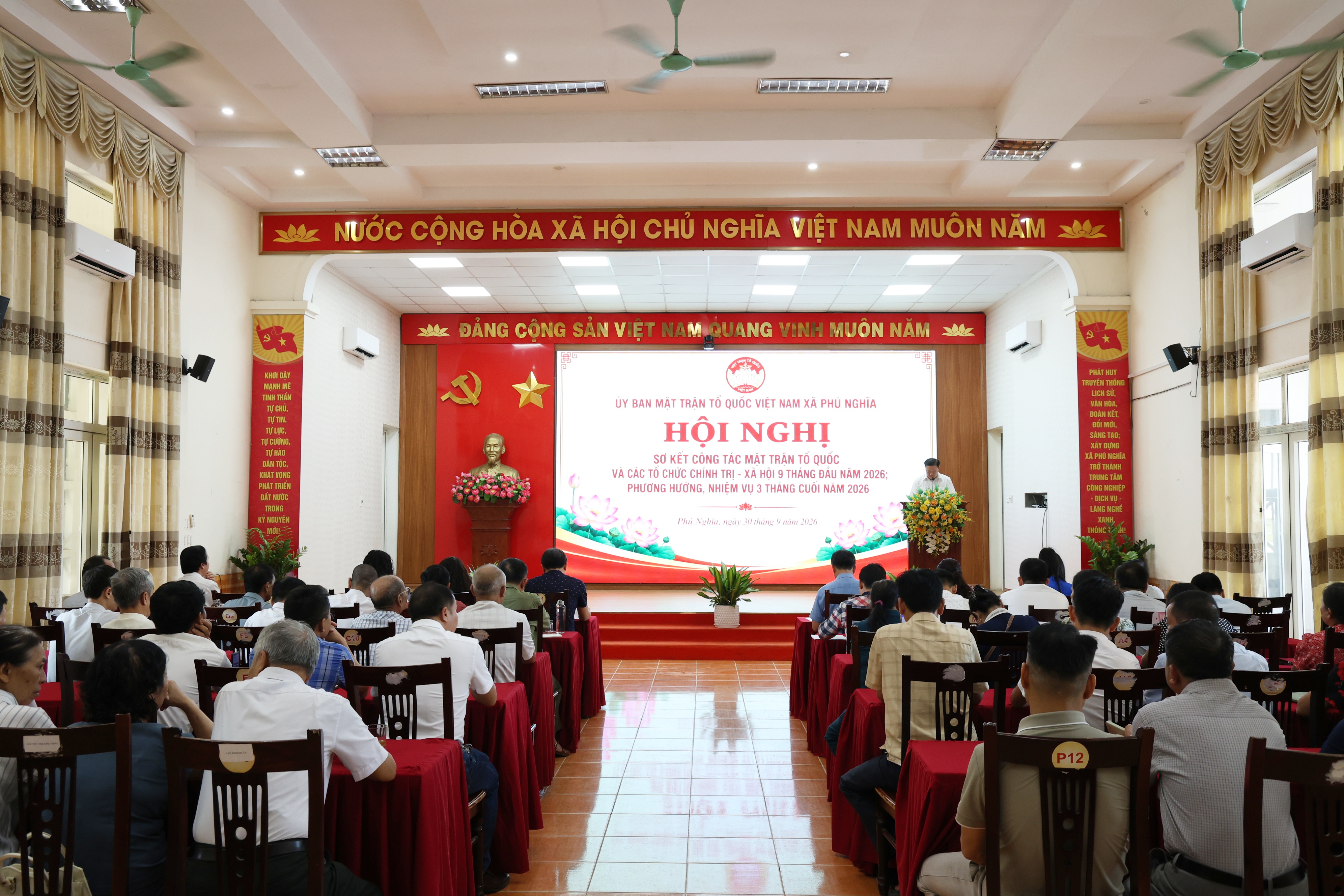 Xã Phú Nghĩa sơ kết công tác Mặt trận và các tổ chức chính trị - xã hội 9 tháng đầu năm 2026