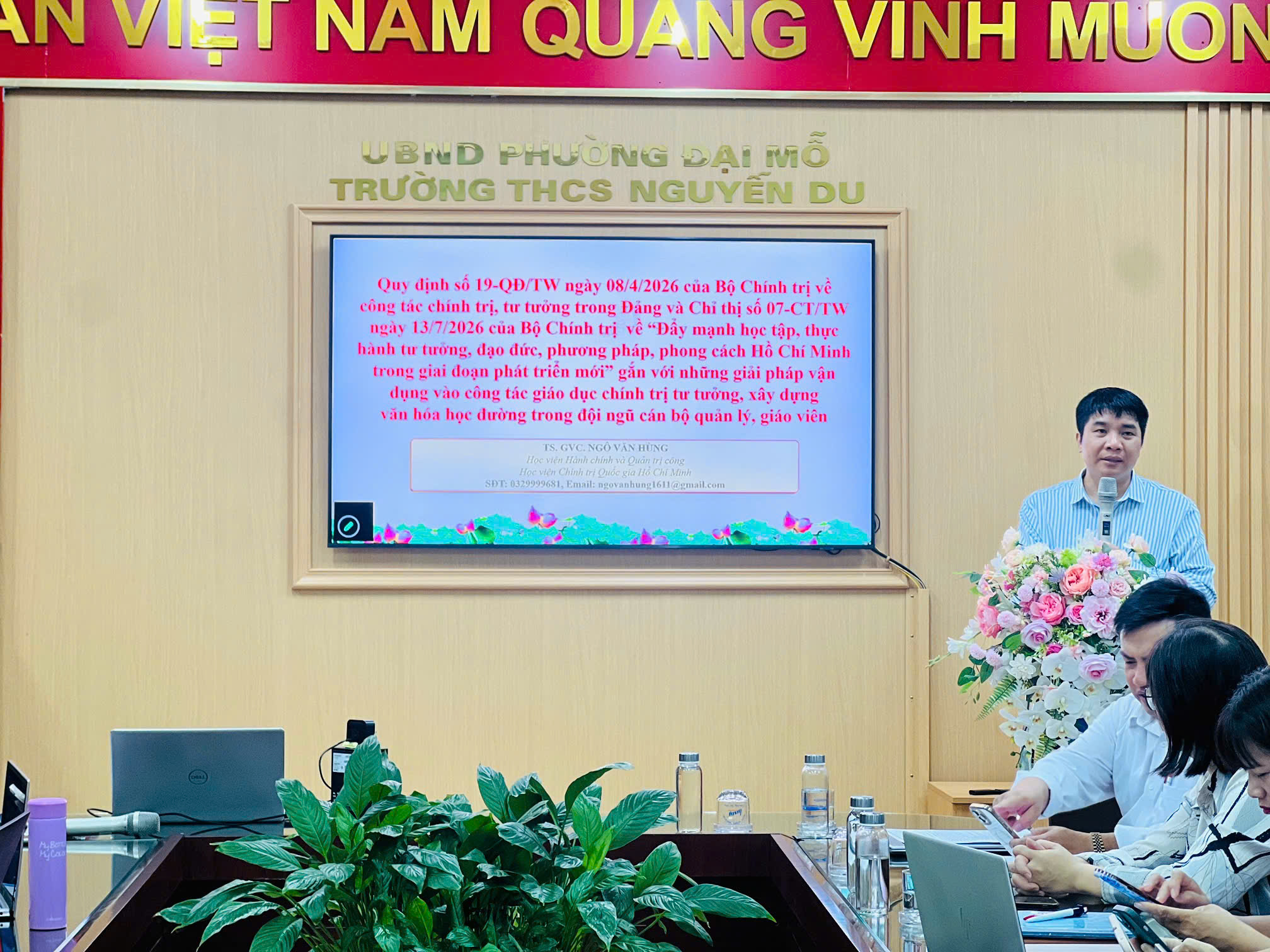 Phường Đại Mỗ bồi dưỡng lý luận chính trị, xây dựng văn hóa học đường trước năm học mới